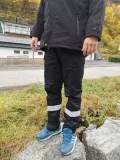 Feltbukse m/refleks vekter, sort, herre