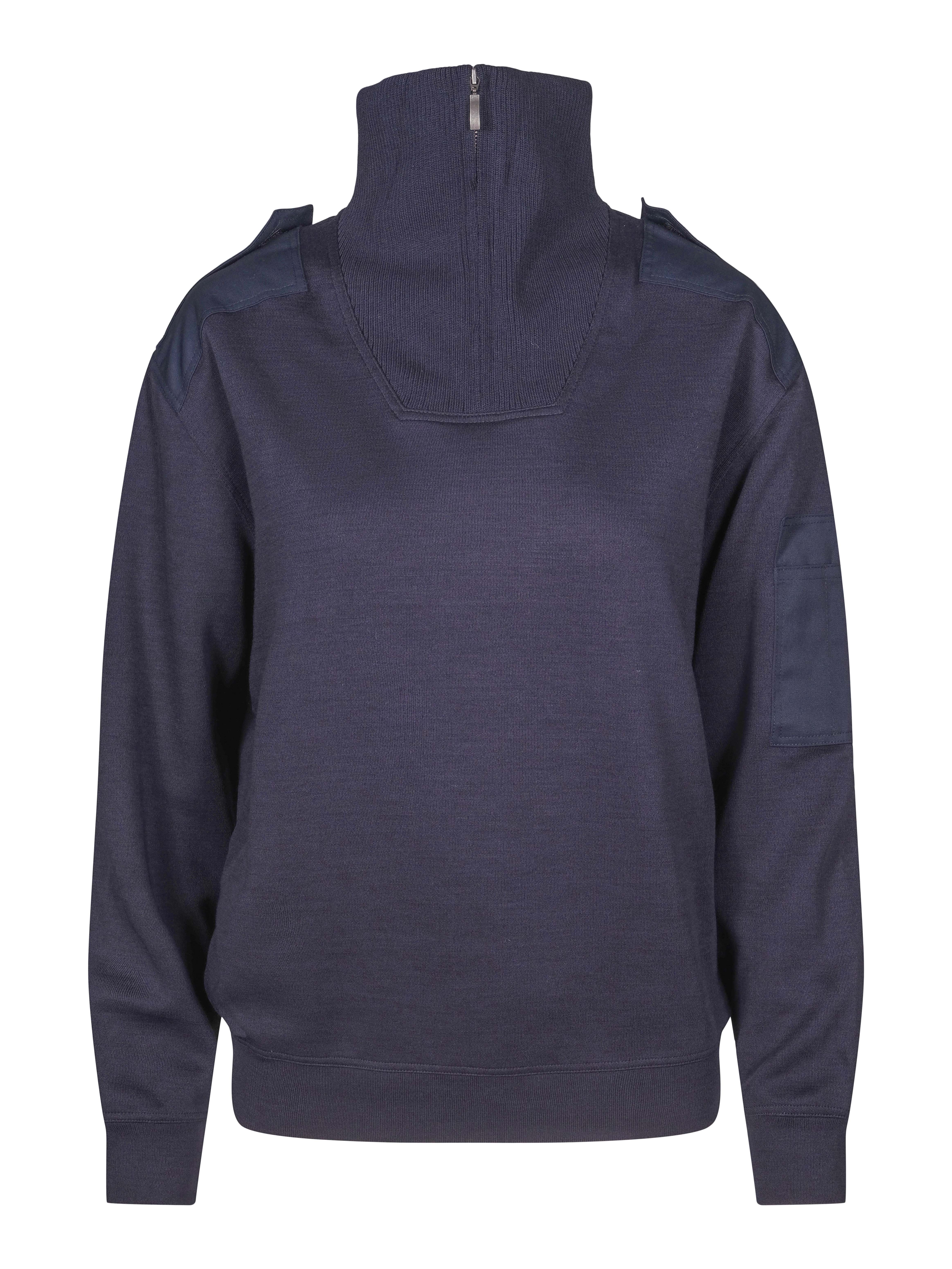 Birk natogenser m/zip interlock, unisex, mørk marine